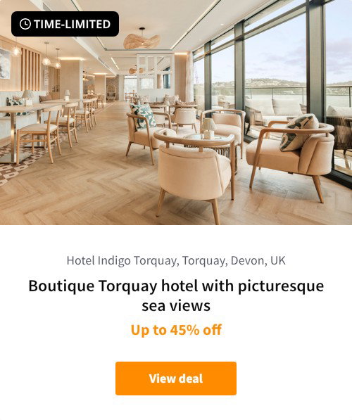 Boutique Torquay hotel with picturesque sea views