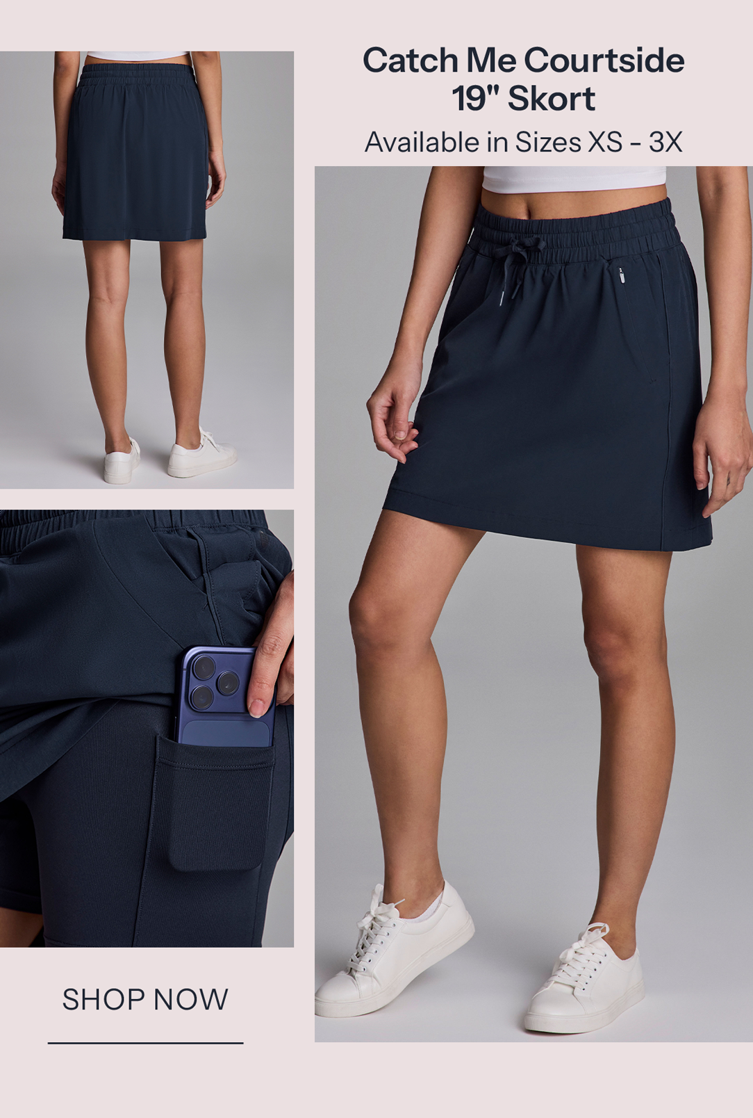 Catch Me Courtside 19" Skort
