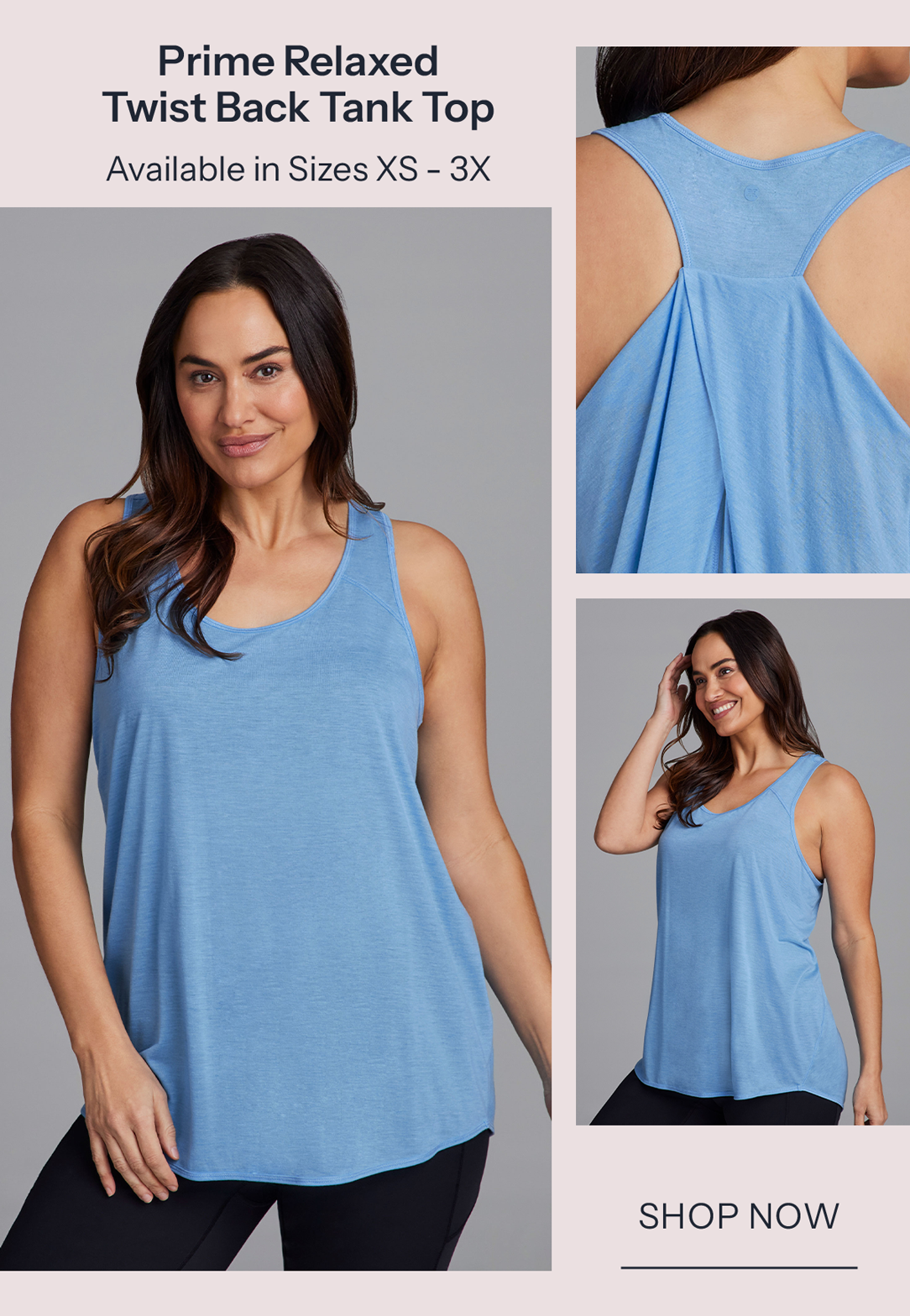 Prime Relaxed Twist Back Tank Top