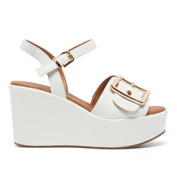 Rosella White Wedge Sandals