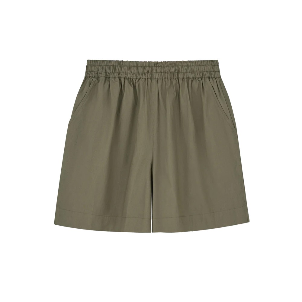 Image of Edgar Cotton Poplin Shorts - Khaki
