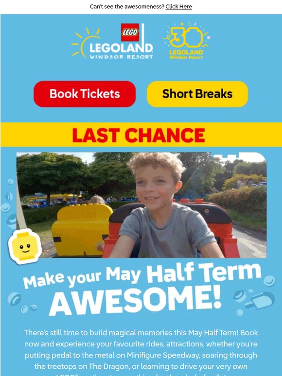 Last chance to book for May Half Term!