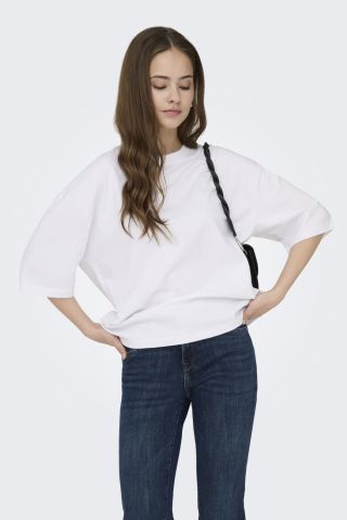 ONLLARA S/S BOXY TEE JRS 15370997 White