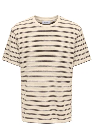 ONSIAN REG SS STRIPE STRUCT TEE 22032819 COFFEE BEAN