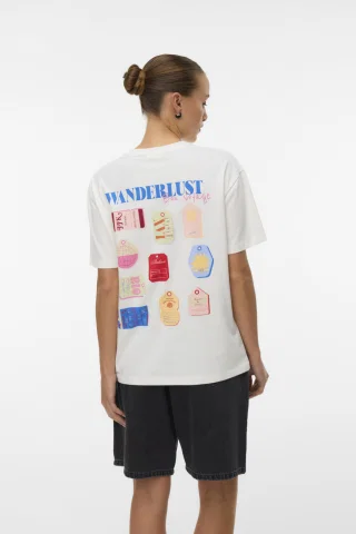 VMNINNA MIA SS TOP BOX JRS 10341998 Snow White/WANDERLUST