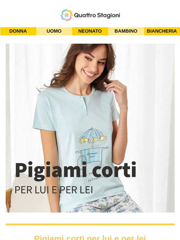 Pigiami corti uomo e donna