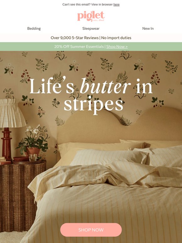 Say hello to Butter Yellow Slumber Stripe 💛