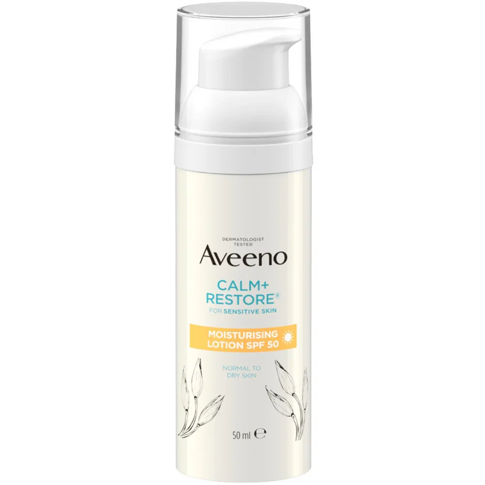 Image of Aveeno Face Calm+ Restore Moisturising Lotion SPF50 50ml