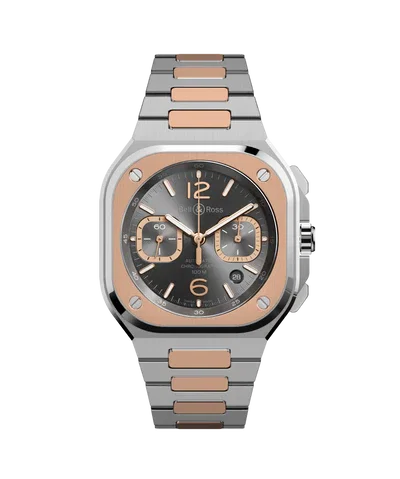 BR-05 Chrono Grey Steel & Gold