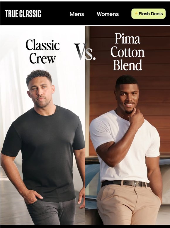 Two Bestselling Tees, Two Very Different Occasions