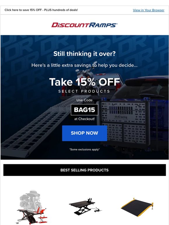 🎫✨A little nudge: 15% off what you were browsing!
