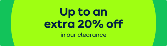 Up to an extra 20% off in our clearance 