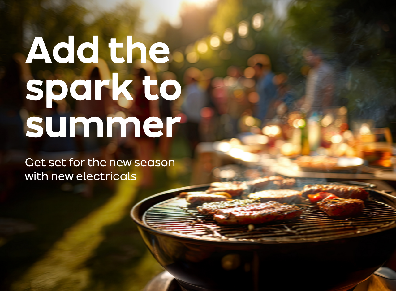 Meat sizzling on a barbecue in a garden 