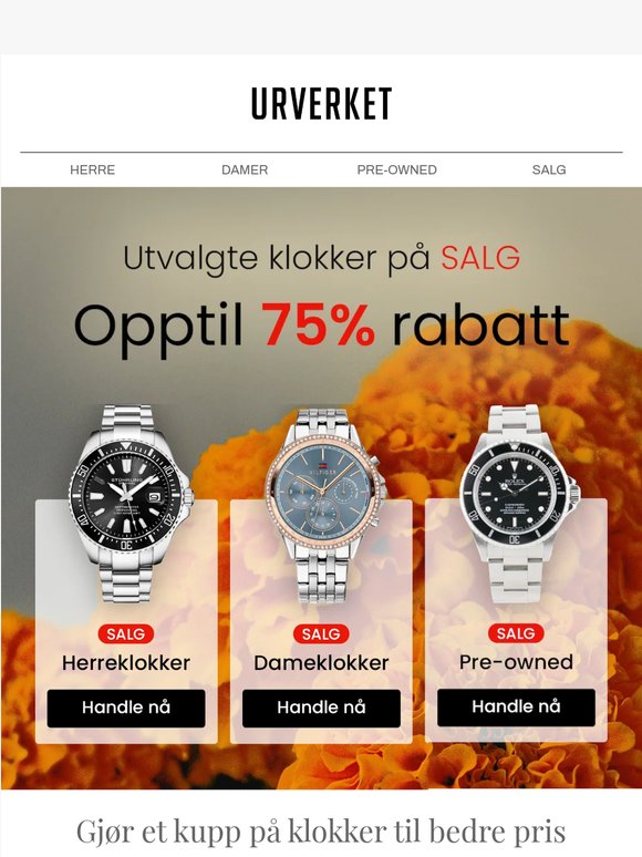 Opptil 75 % rabatt. Begrenset antall igjen 👀