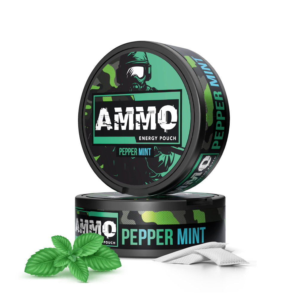 Image of AMMO Caffeine Pouch 100mg Peppermint