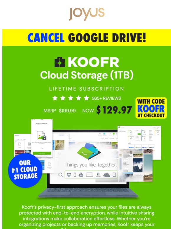 Koofr 1TB Storage: Lowest Price EVER Ends 5/31!
