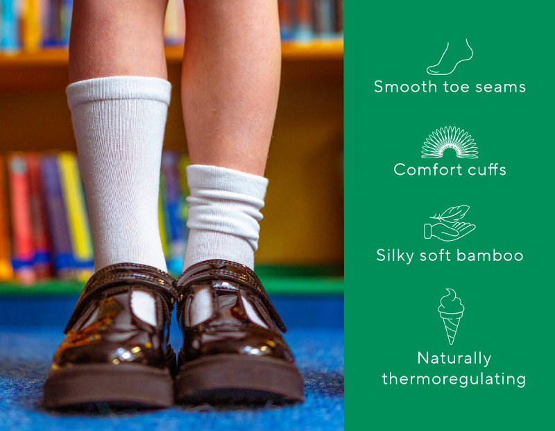 Bamboo is naturally thermoregulating, keeping little feet cool and comfy.