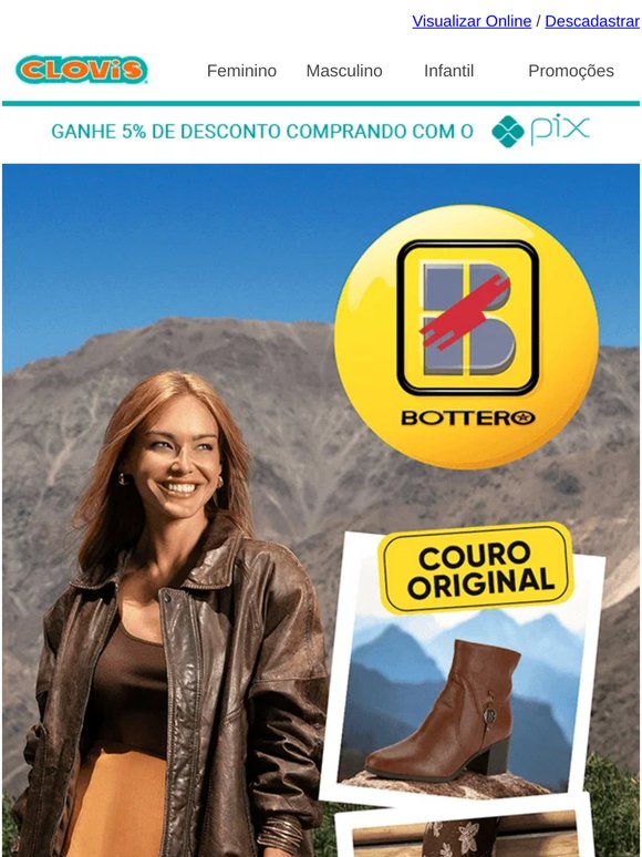 Bottero: estilo e conforto a partir de R$199,99