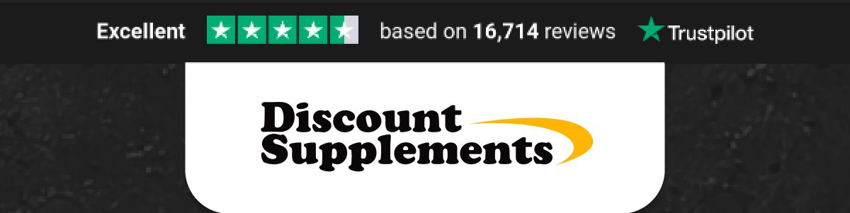 Excellent 4 stars based on 16,714 reviews Trustpilot Discount Supplements logo