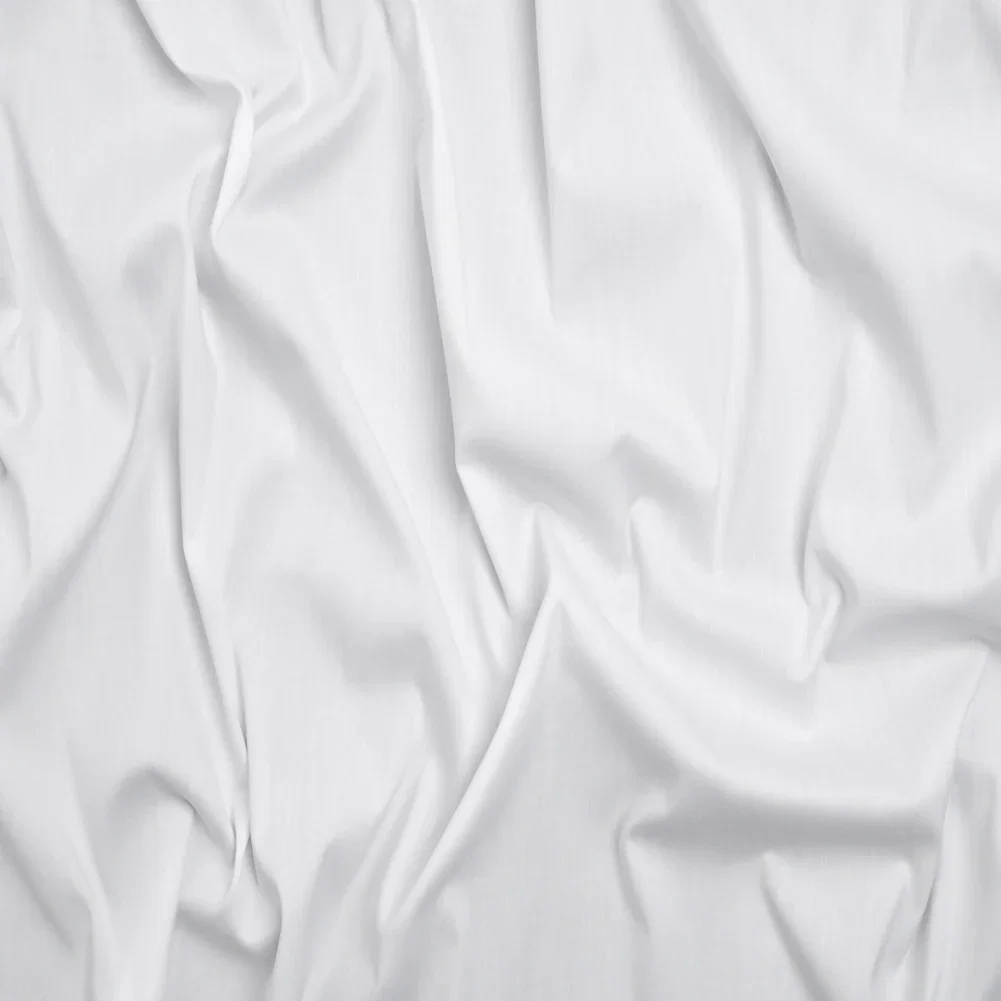 Image of Stretch Cotton and Nylon Poplin - White - Designer Deadstock