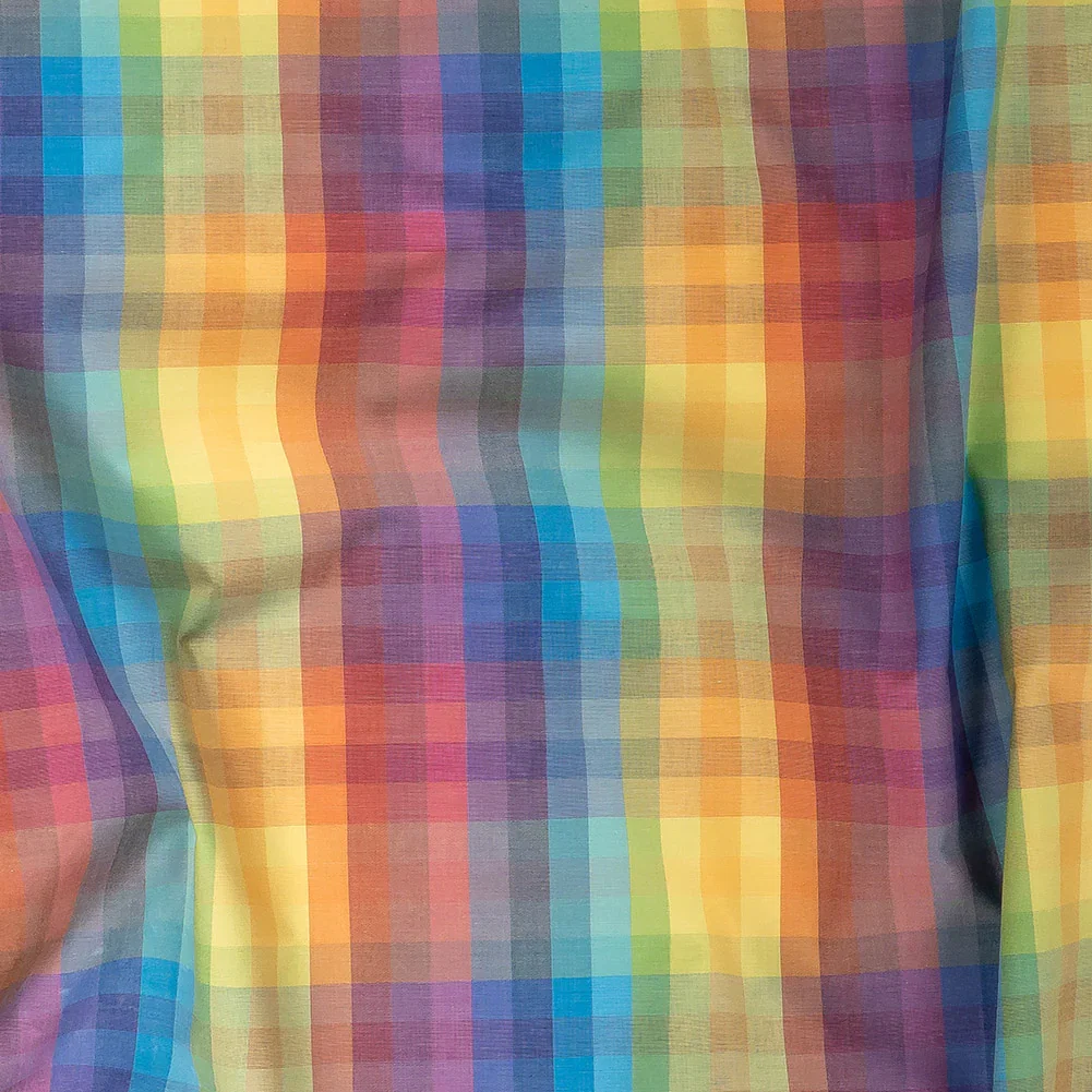 Image of Premium Rainbow Checks Cotton Shirting