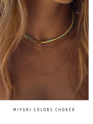 Miyuki colors Choker - blaue Miyuki Perlen