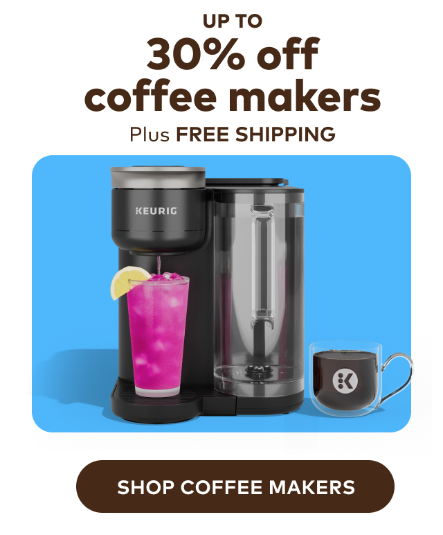 Up to 30% off coffee makers plus free shipping