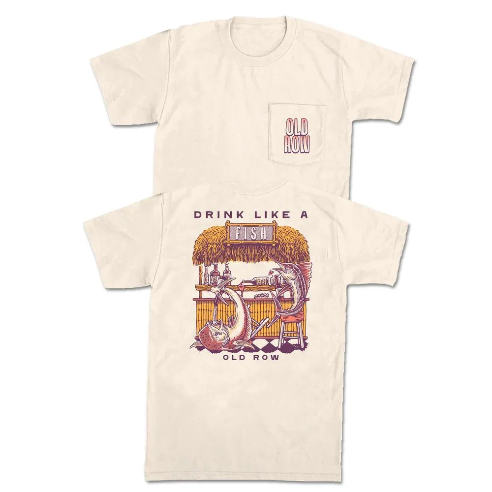 Image of Drink Like A Fish Pocket Tee