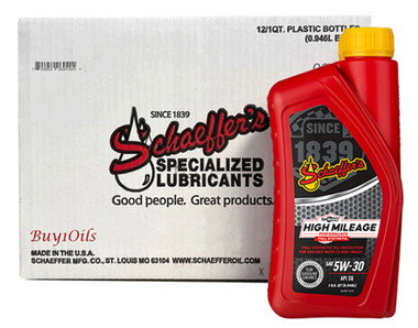 Schaeffer 6075 SynShield® HIGH MILEAGE Synthetic 5W-30 | 12-QC