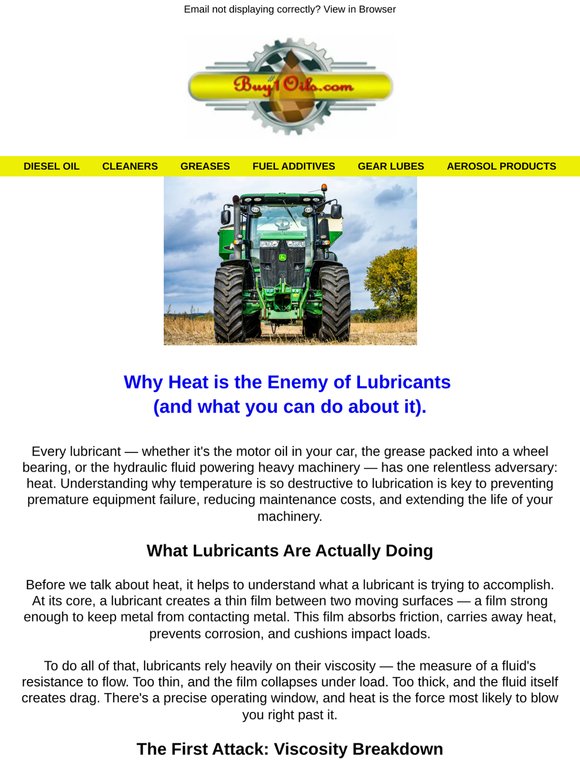 Why Heat is the Enemy of Lubricants!