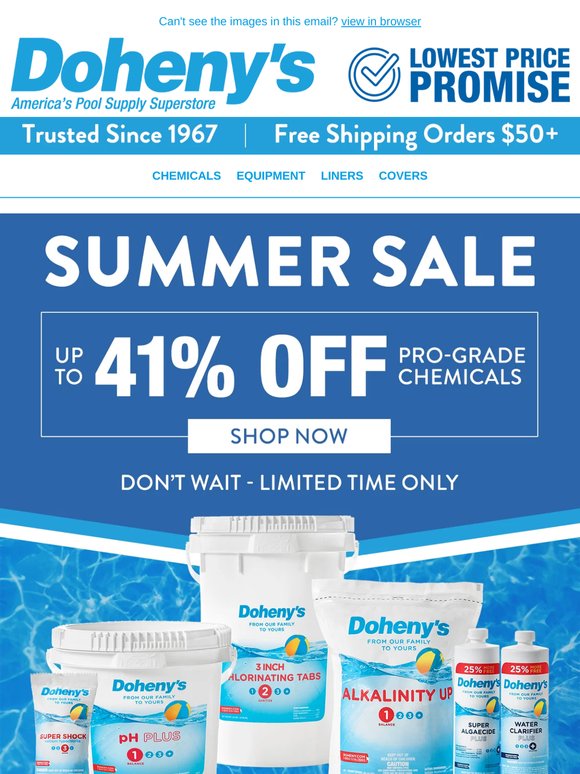 🏊 Dive Into Summer Savings: Up to 41% OFF Pool Chemicals