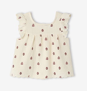 Sleeveless printed blouse