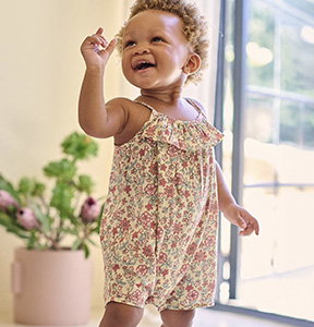 Girl's playsuit with thin straps