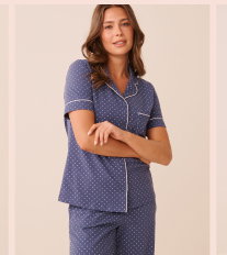 Cotton Short Sleeve Button-down Shirt