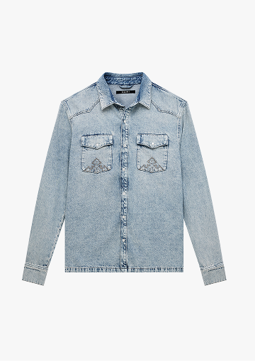WHIPLASH LS SHIRT KRYSTAL BLUE