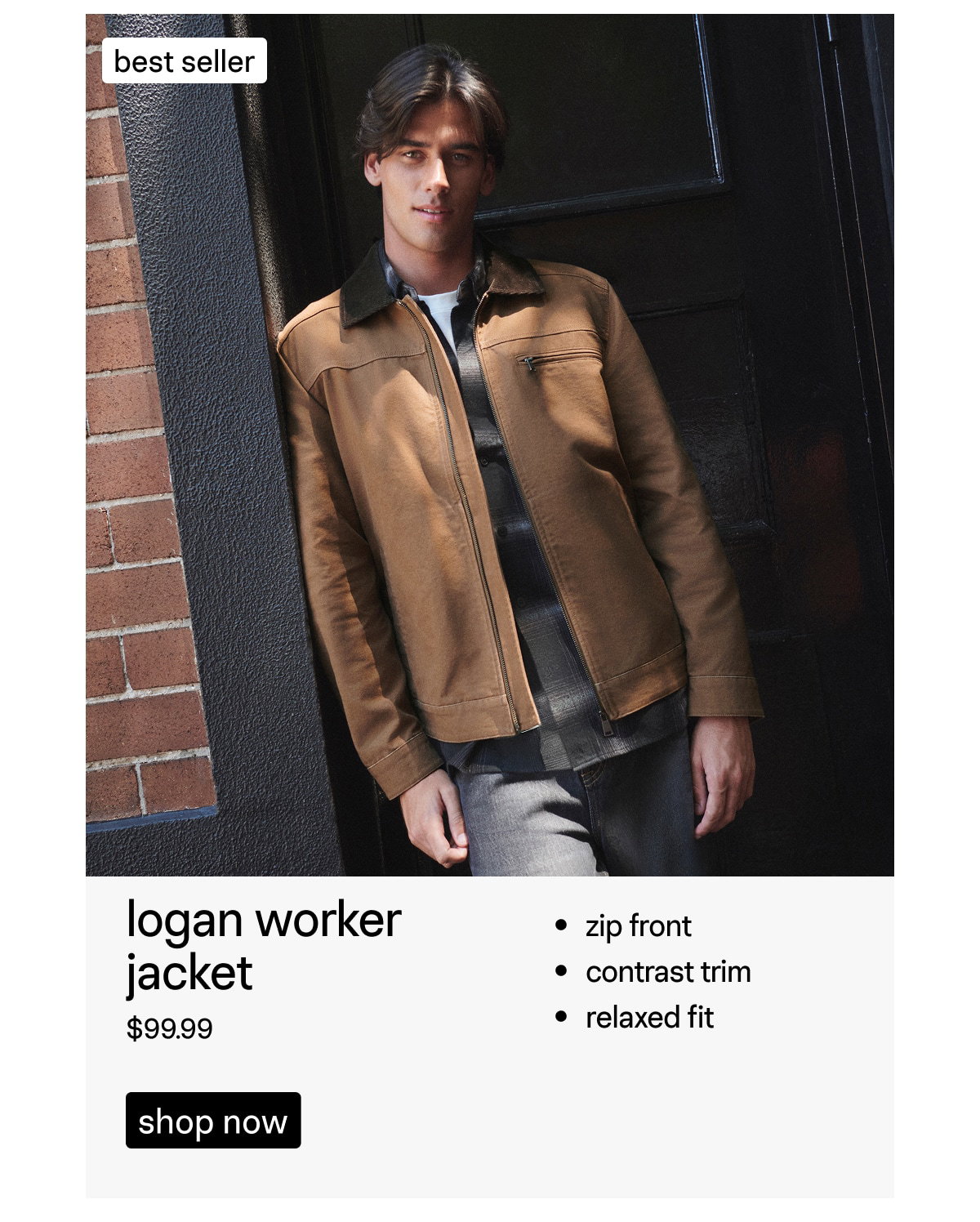 Camel Logan Worker Jacket