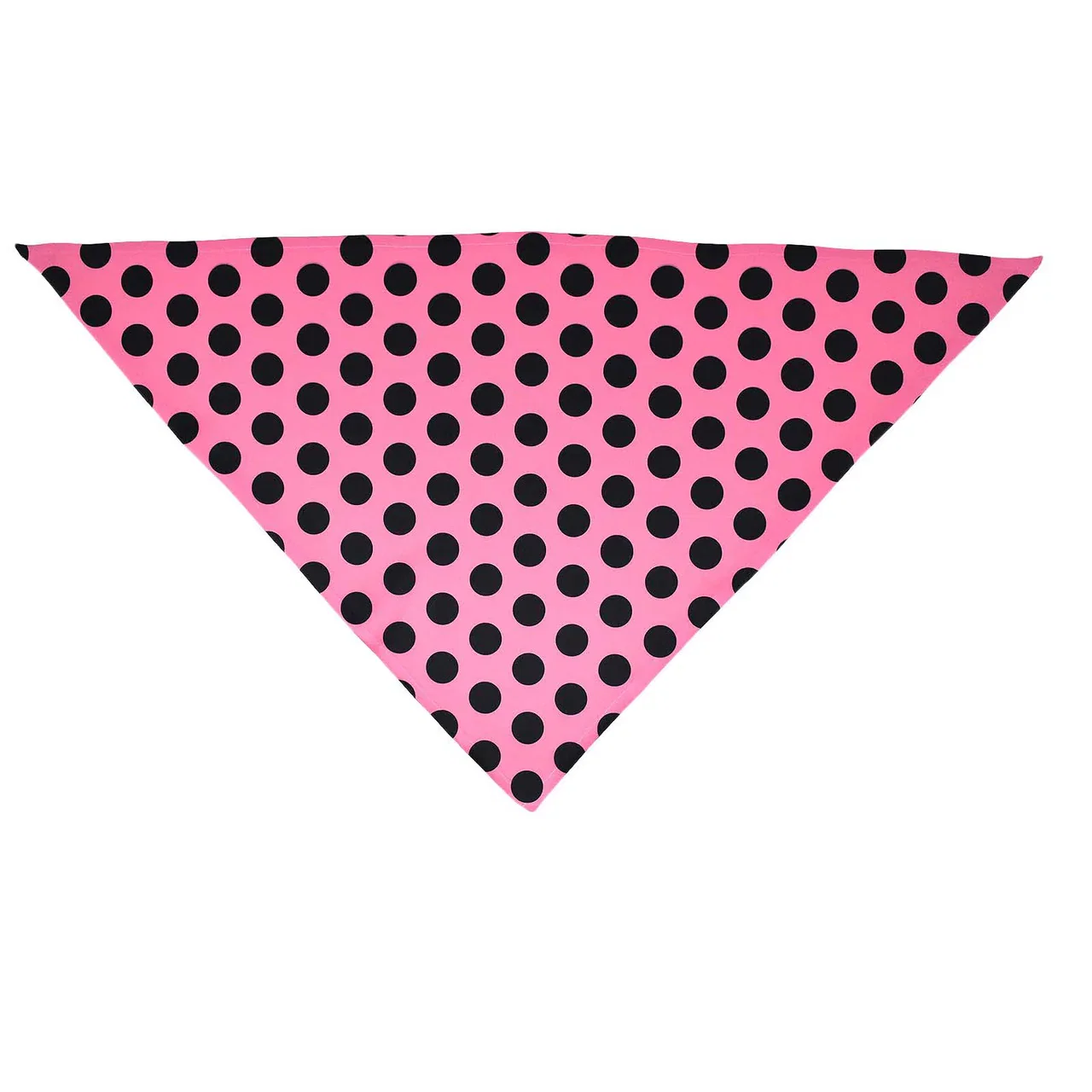 Image of Pink and Black Polka Dot Dog Bandana