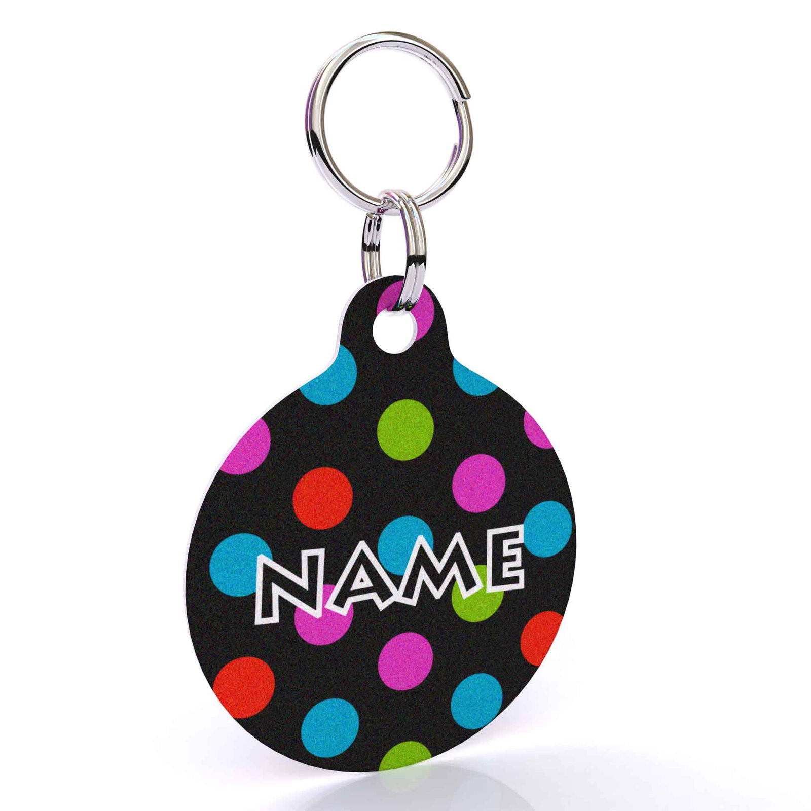 Image of Gumballs Polka Dot HD Dog ID Tag
