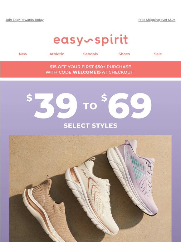 $39+ Athletic Styles Starts NOW