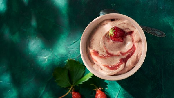 Glace maison fraise-banane