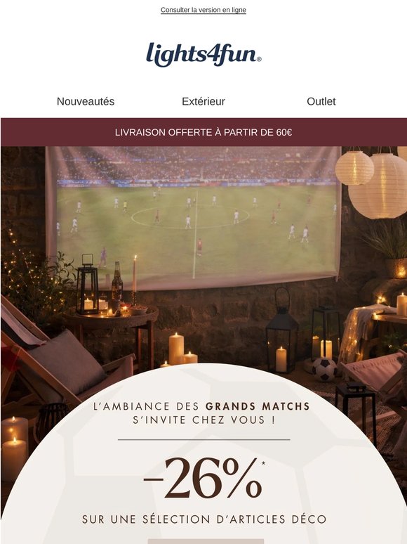 ⚽ -26% pour l’ambiance des grands matchs