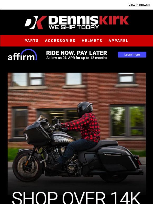 Gear Up for the Ride - Shop over 14,000 Cruiser Riding Gear that goes the Distance.