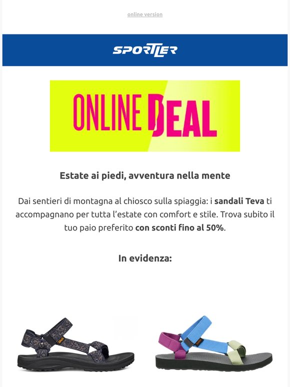 Sandali Teva fino al -50% | Dai un'occhiata!