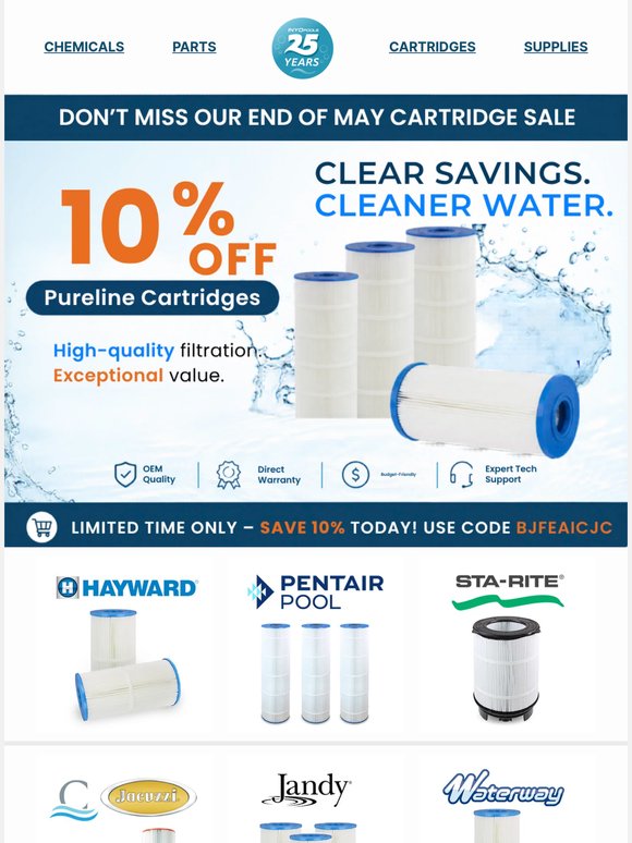 End of May Sale: 10% OFF Pureline Cartridges