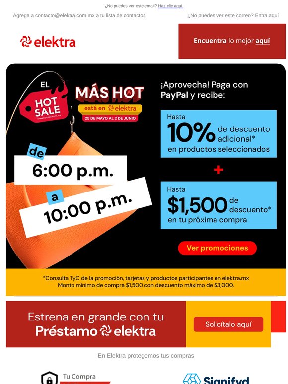 ⏰ Solo de 6 pm a 10 p.m., hasta -10% adicional pagando con PayPal 🔵