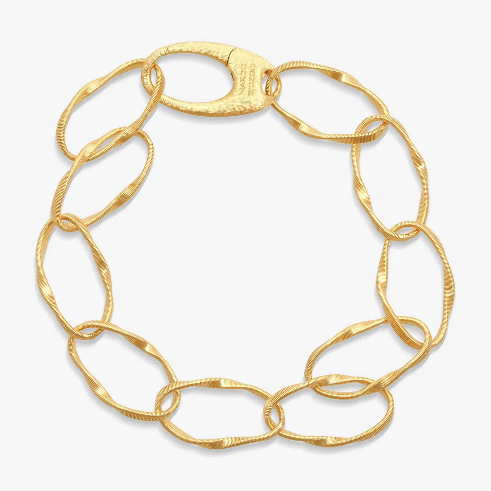 Image of Marco Bicego Marrakech Onde 18K Yellow Gold Twisted Coil Link Bracelet BG778__Y_01