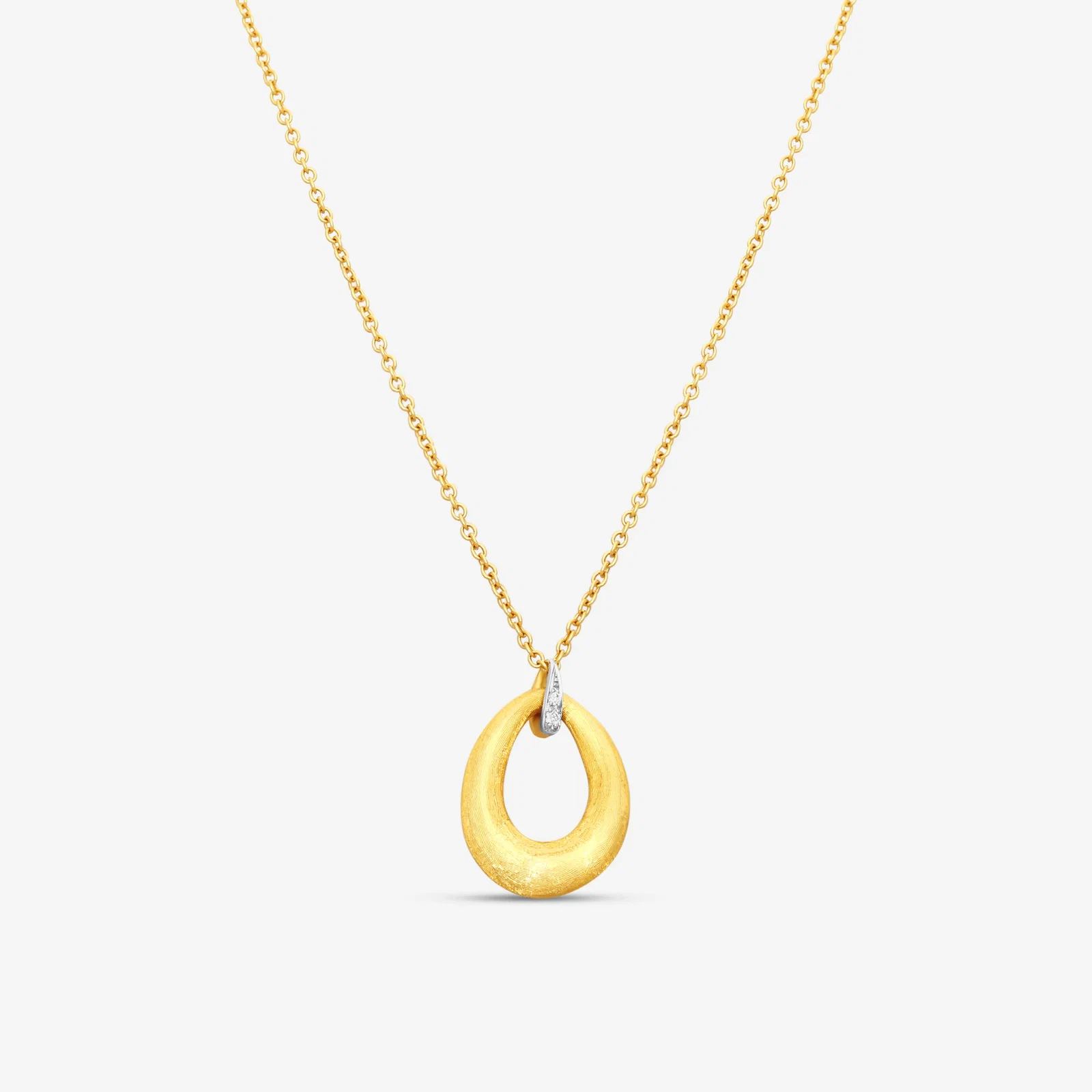 Image of Marco Bicego Lucia 18K Yellow Gold Diamond Pendant Necklace CB2568_BYWQ6