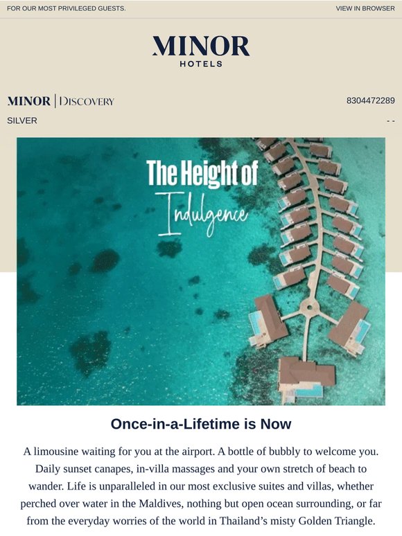 —, curated suite and villa luxury for you