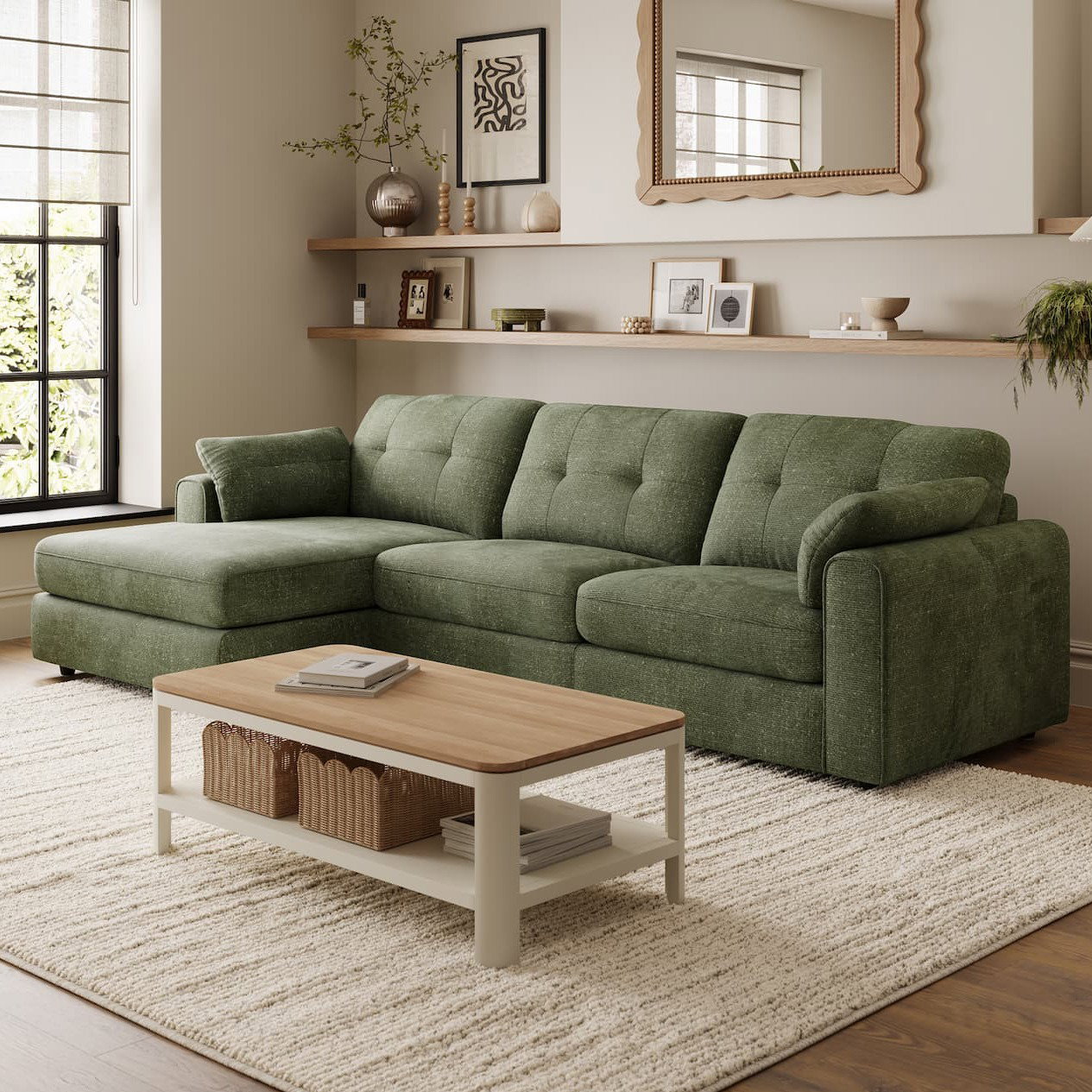 Marley 3 Seater Left Hand Chaise Sofa