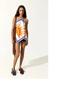 Printed halter top 100% cotton